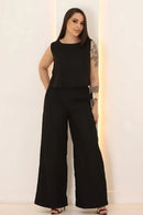 Conjunto Social Feminino em Linho – Calça + Blusa