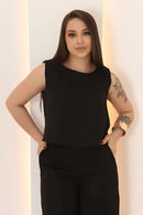 Conjunto Social Feminino em Linho – Calça + Blusa