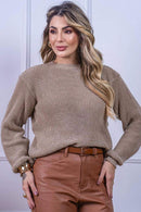 Cropped Tricot com Manga Bufante