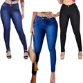 Kit 3 Calças Jeans Femininas Cintura Alta com Lycra – Modelagem Levanta Bumbum