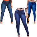 Kit 3 Calças Jeans Femininas Cintura Alta com Lycra – Modelagem Levanta Bumbum