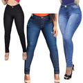 Kit 3 Calças Jeans Femininas Cintura Alta com Lycra – Modelagem Levanta Bumbum